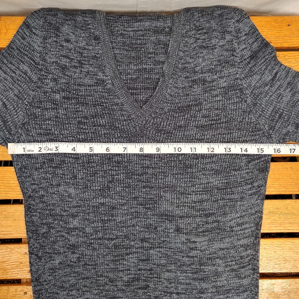 PRADA MILANO Italy Cool Rib Denim Blue Cotton Knit Dress Size 52 - Picture 12 of 15